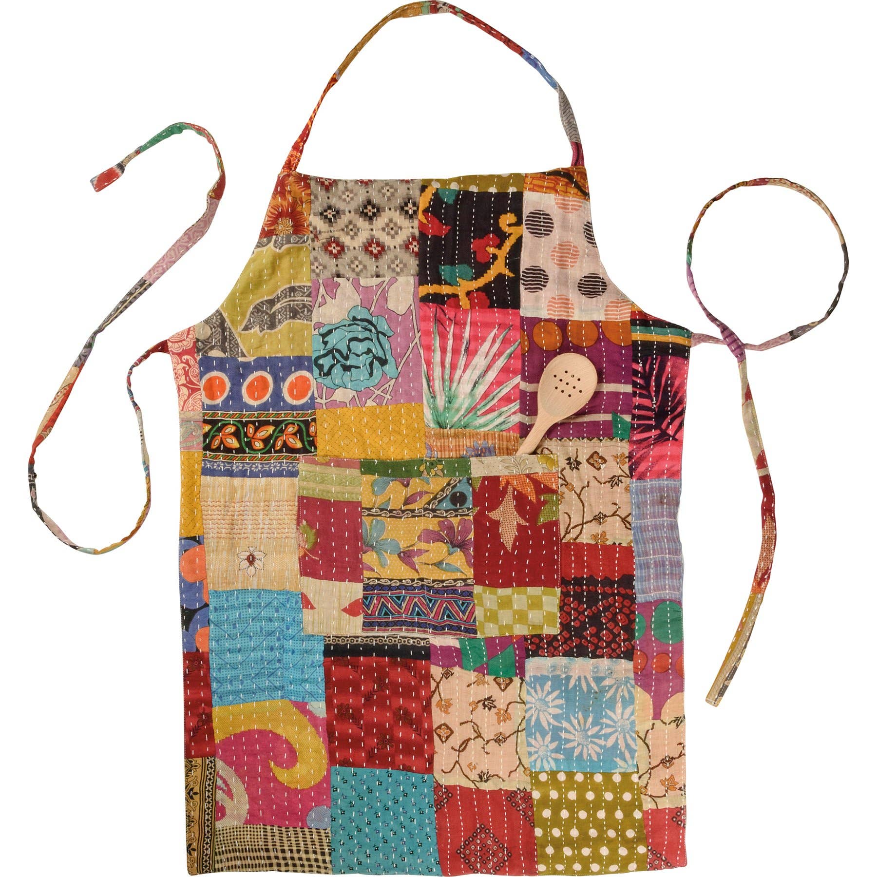 Primitives by Kathy - Wholesale Apron - Kantha Apron2