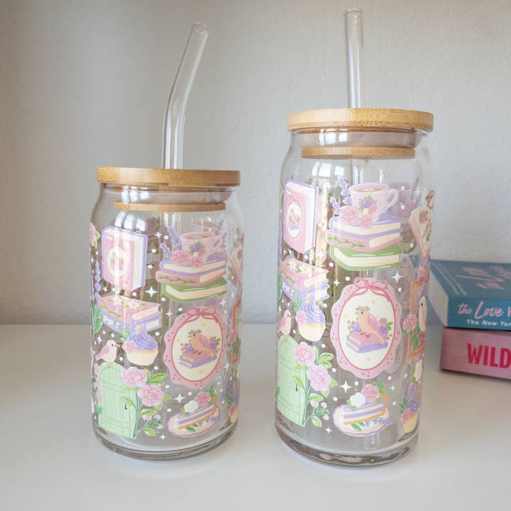 Be Bold Stay Bold - Wholesale Drinking glass/cup - Pages of Peace Bookish Glass Cup1