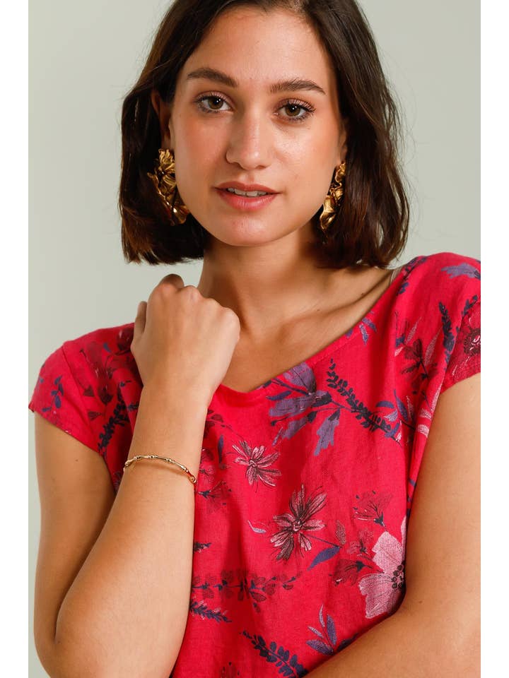 la maison des fibres naturelles - Wholesale Dress - Women's - DRESS 3351 100% linen flower