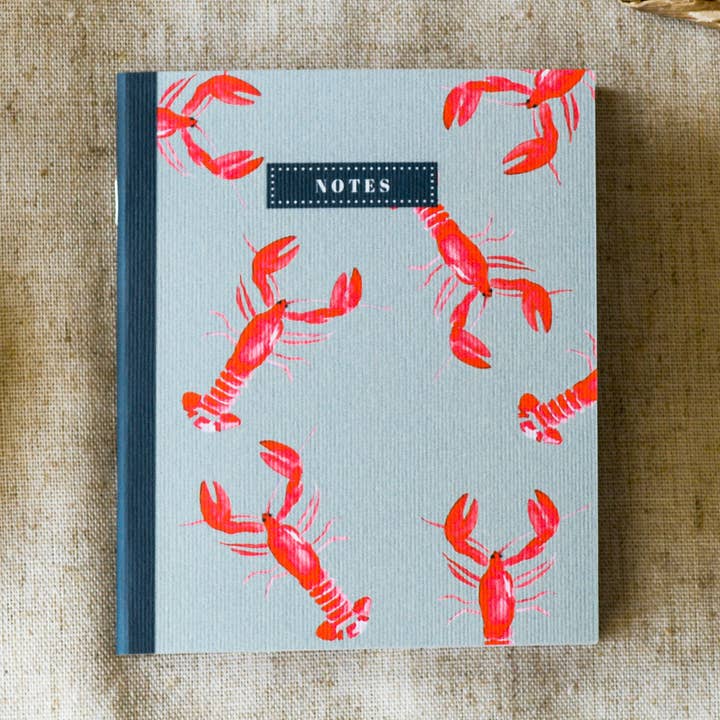 Caderno Pequeno - Lagostas 🦞 por atacado de Bleu Coquille
