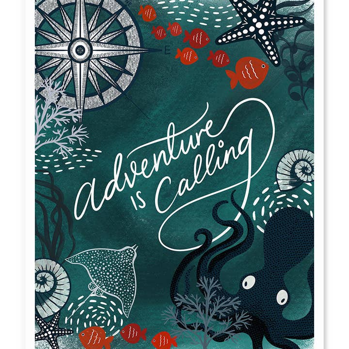 Adventure Is Calling Art Print for wholesale by Wild Croft Studio
