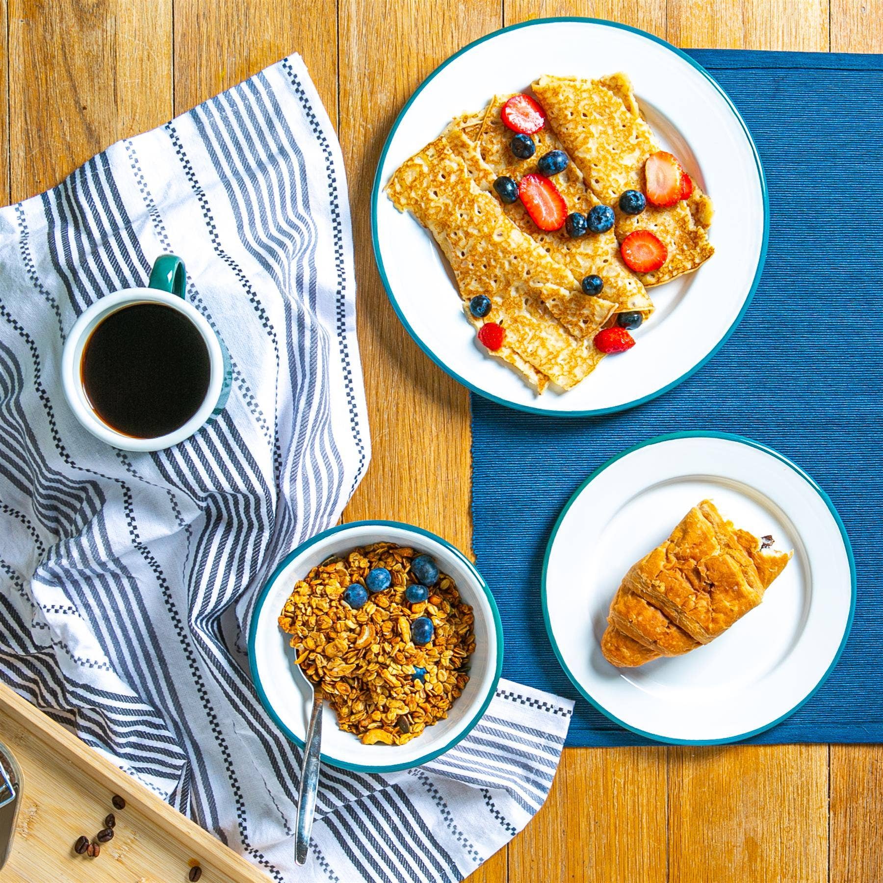 Rinkit Ltd – wholesale Bowl – Argon Tableware White Enamel Bowl - 16cm - Green3