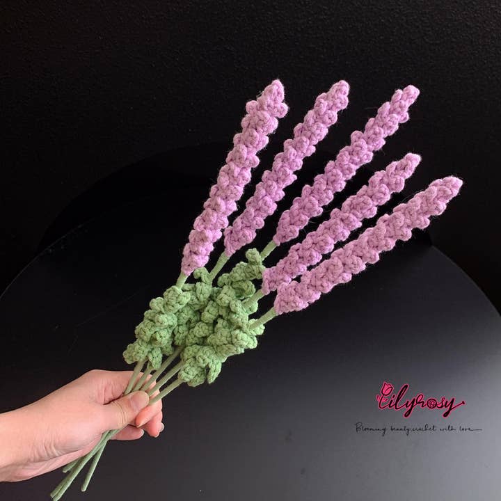 Lilyrosy(Duty free) - Wholesale Artificial Flowers - Lilyrosy Crochet Lavender, Handmade Gifts1