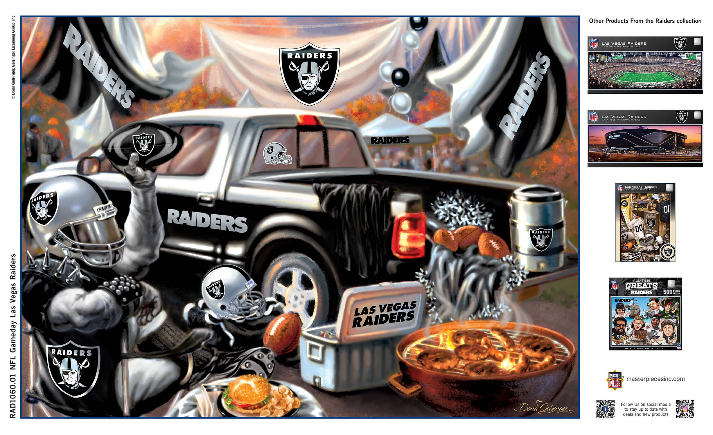 Masterpieces Puzzles - Wholesale Puzzle - Adult - Las Vegas Raiders - Gameday 1000 Piece Puzzle3