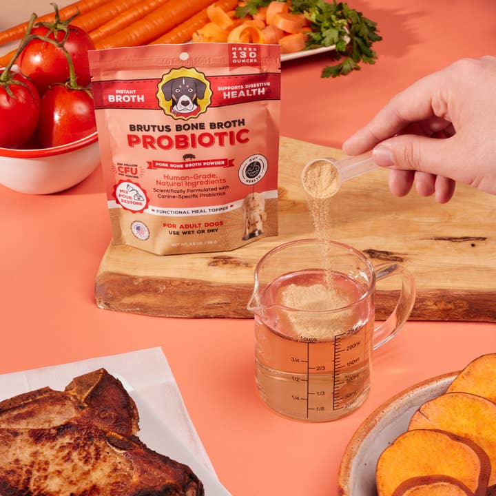 Brutus Broth - Wholesale Pet Food - Dog - Brutus Powdered Probiotic Pork Bone Broth - 3.5oz3