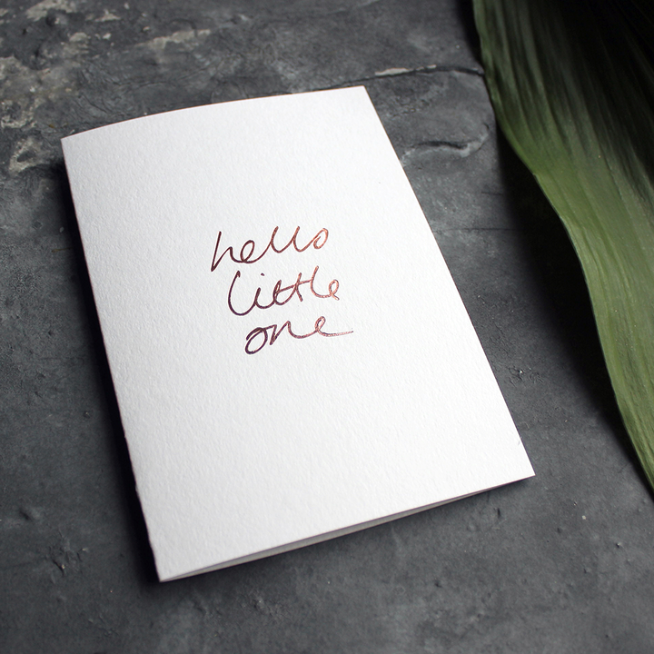 Text From A Friend - Wholesale Baby Card - Hello Little One - Hand Foiled Card2
