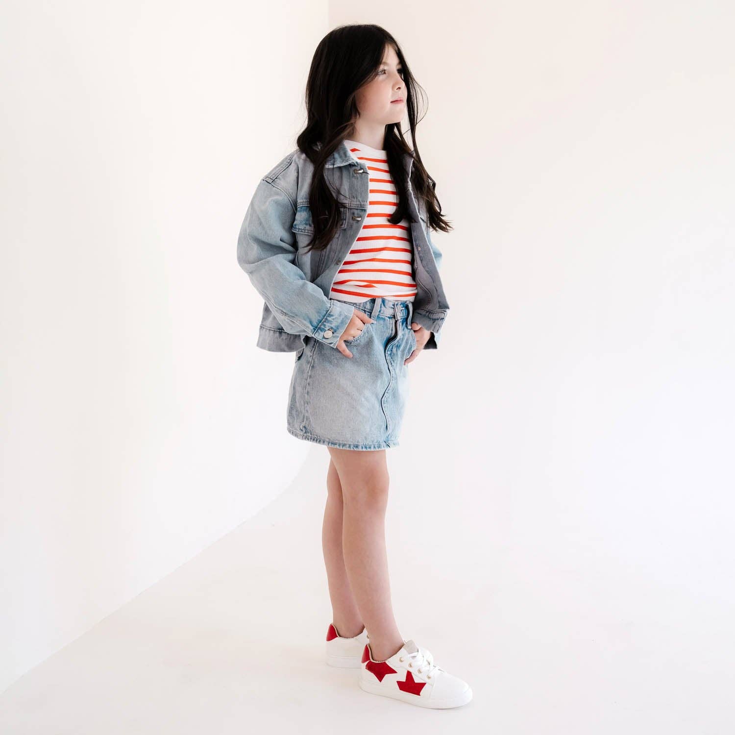 Miss Harper Sneaker in Red Glitter - Kids for wholesale on Faire3