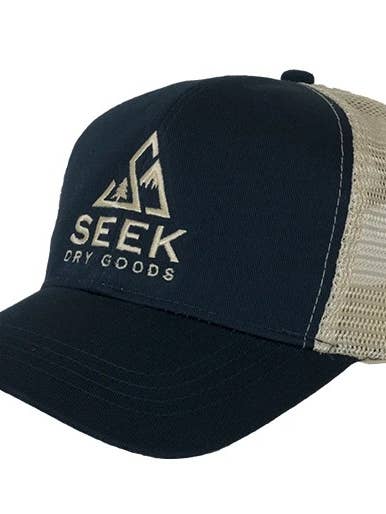 Core Logo Eco Trucker Hat for wholesale by Seek Dry Goods