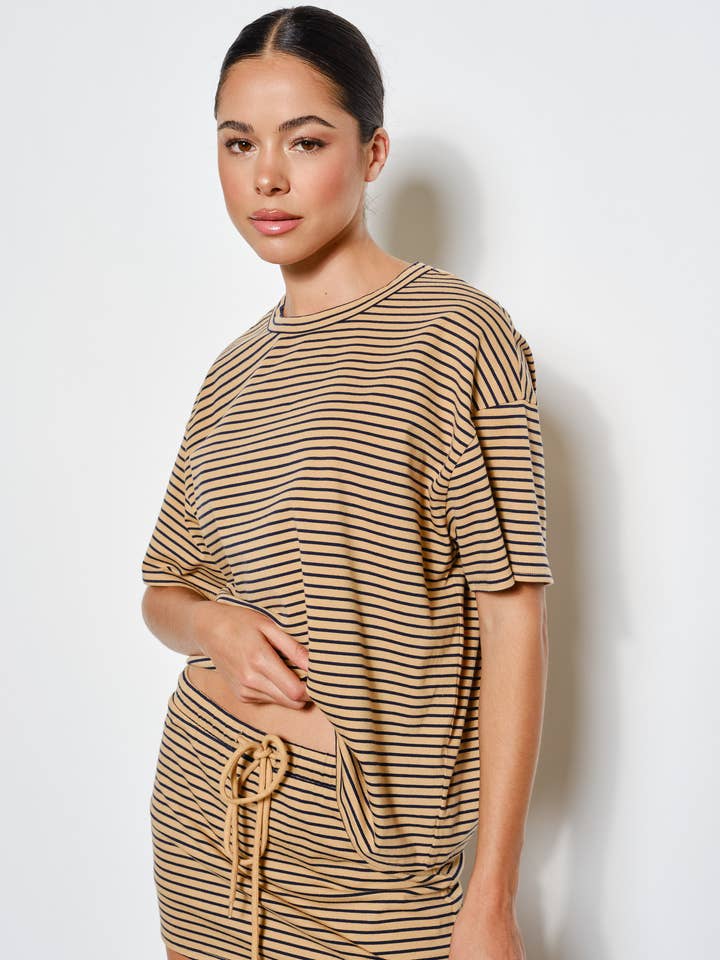 RYDER STRIPED TEE for wholesale by Pretty Garbage