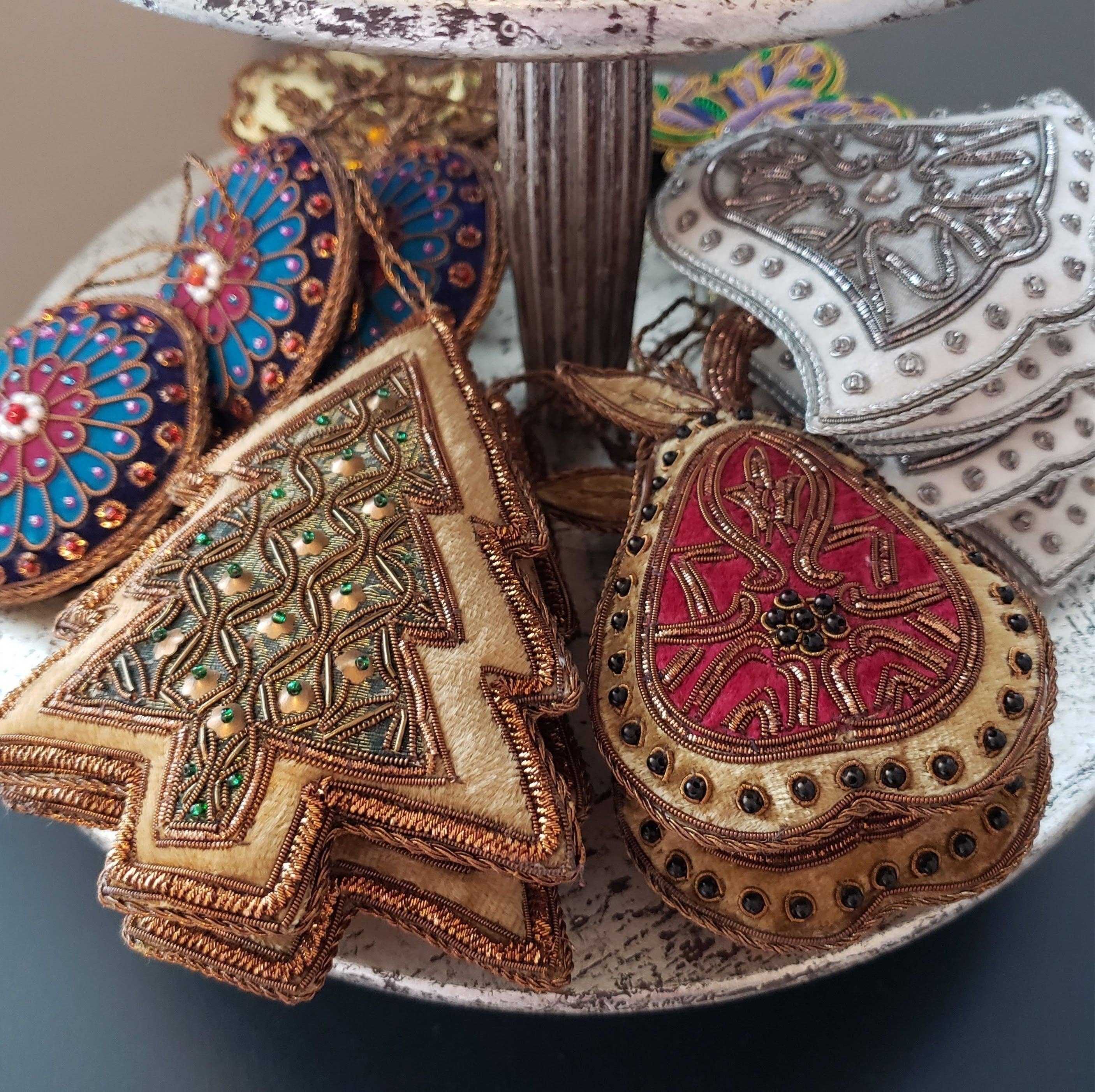 BoutiqueByMariam - Wholesale Ornament - Embroidered Christmas Tree Ornament2