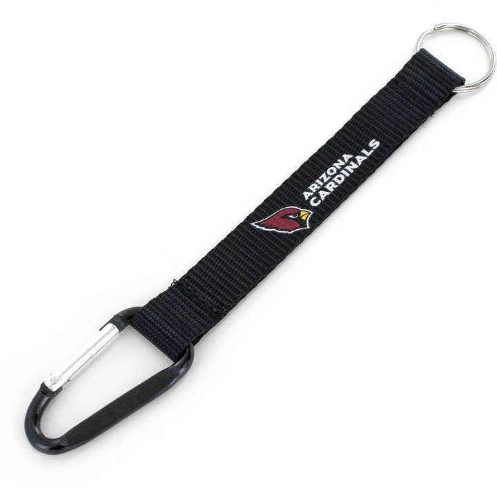 NFL Arizona Cardinals Carabiner Lanyard Keychain, Black for wholesale by Aminco USA