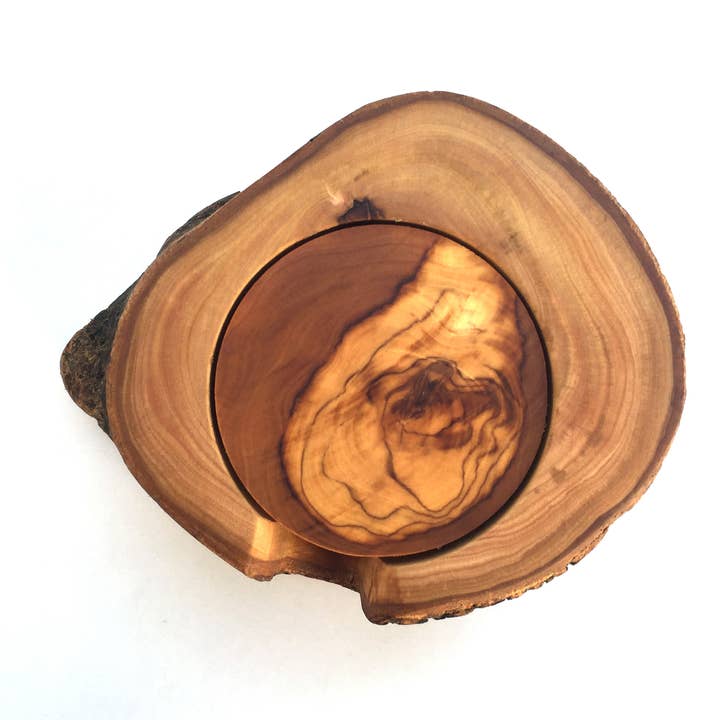 medina mood - Wholesale Coasters - Set of 6 coasters with rustic olive wood holder2