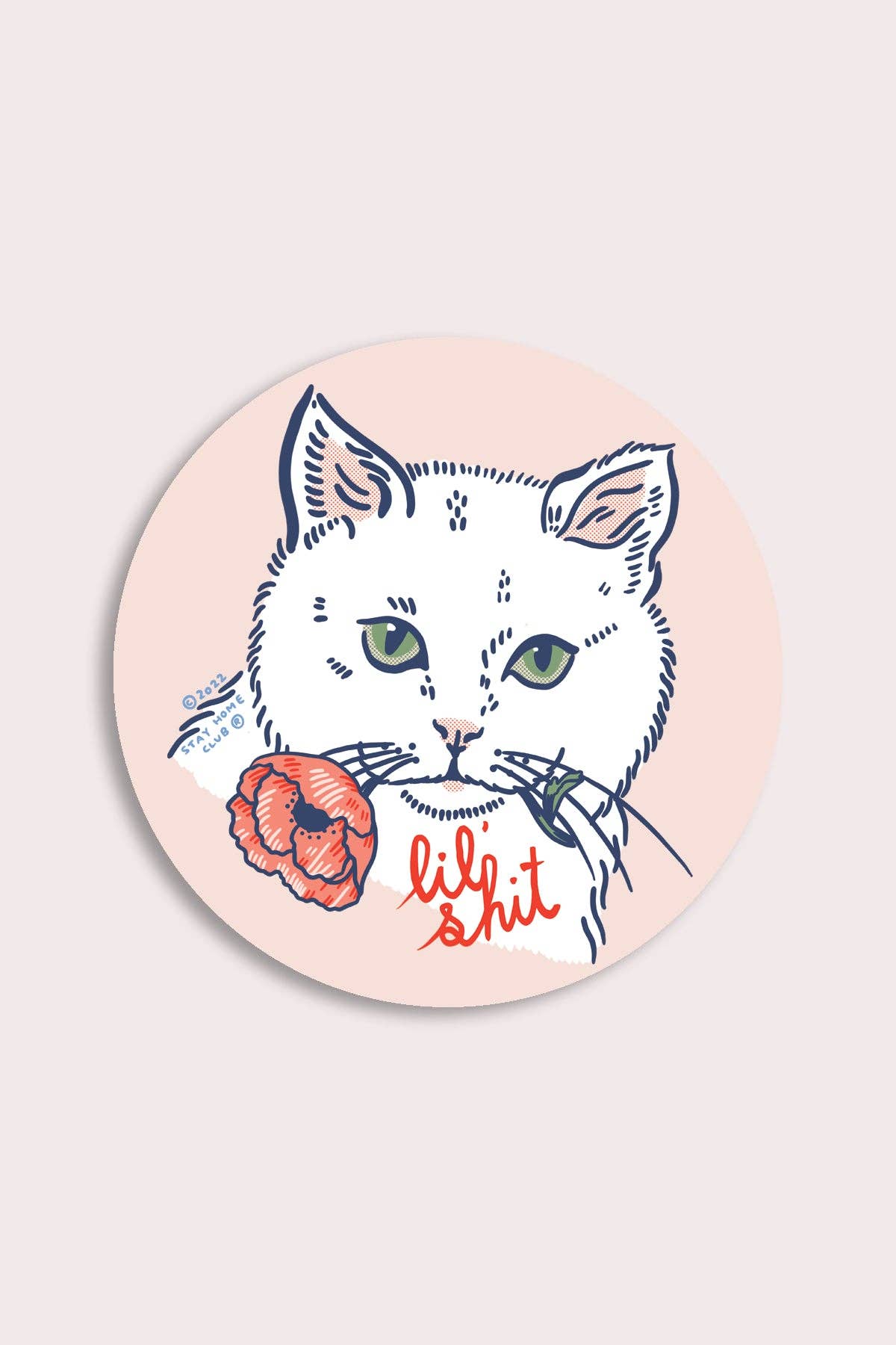 Stay Home Club – wholesale Sticker – Lil Shit (Cat) Sticker | Waterproof Vinyl Sticker1