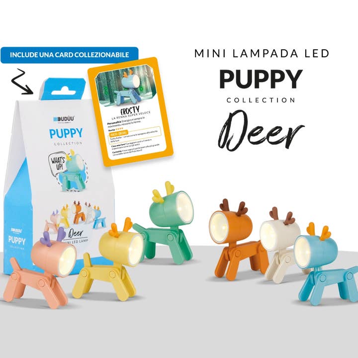 Mini Reading Lamp Puppy Collection Reindeer by Duduu for wholesale by VIBES SRLS