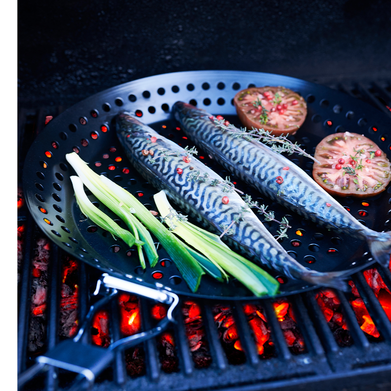 Black Barbecue Pan 30 X 4cm Coated Steel for wholesale on Faire2