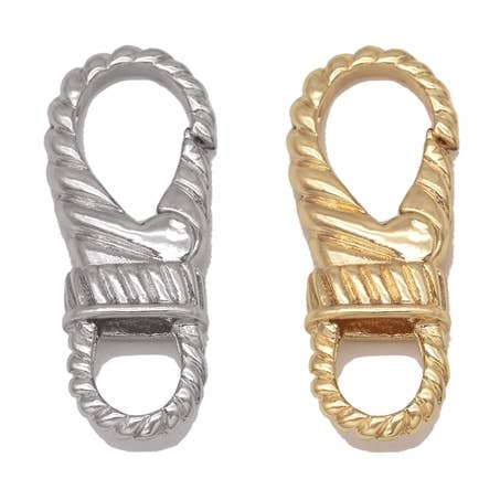 Fermoir mousqueton ovale en or, Sku #LX85 pour la vente par BestBeads&Beyond