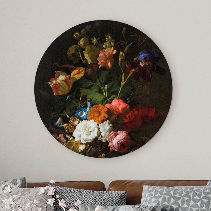 Wandkreis Blumen-Stillleben Rachel Ruysch für den Großhandel von Wanderschoon
