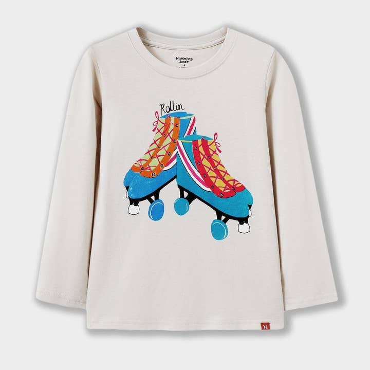 Retro Roller Skates Long Sleeve Tee for wholesale by Hummingbear
