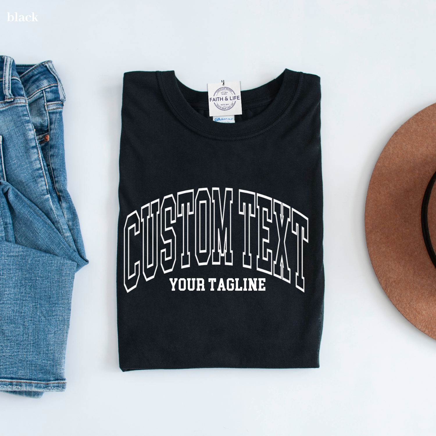 Faith & Life Christian Brands - Wholesale Screen Printed T-Shirt - Women's - Custom City State or Text Personalized Shop Logo Tee Shirt8