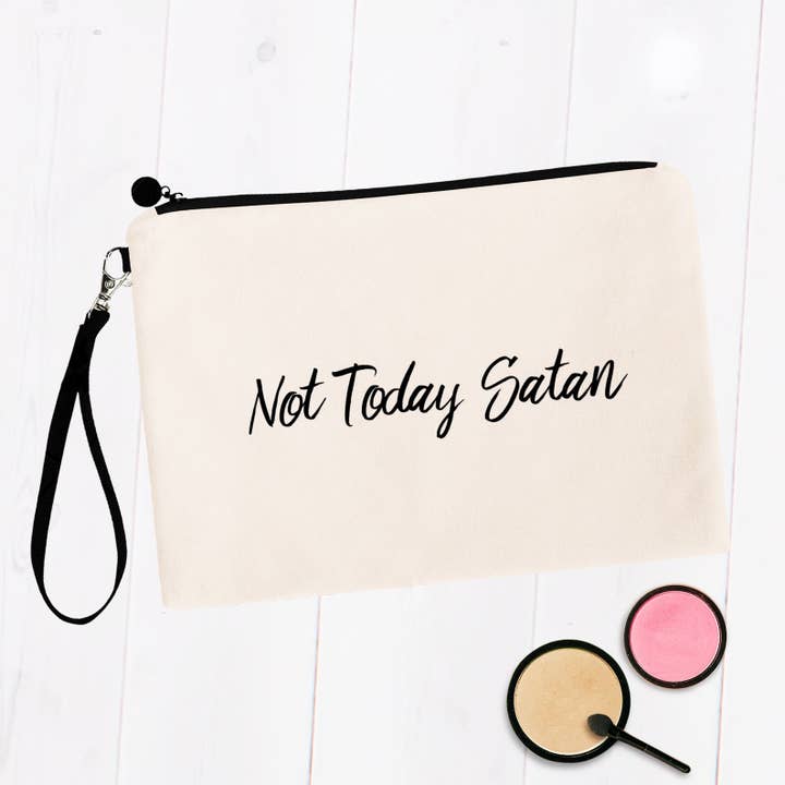 Trousses de maquillage Not Today Satan pour la vente par SheMugs