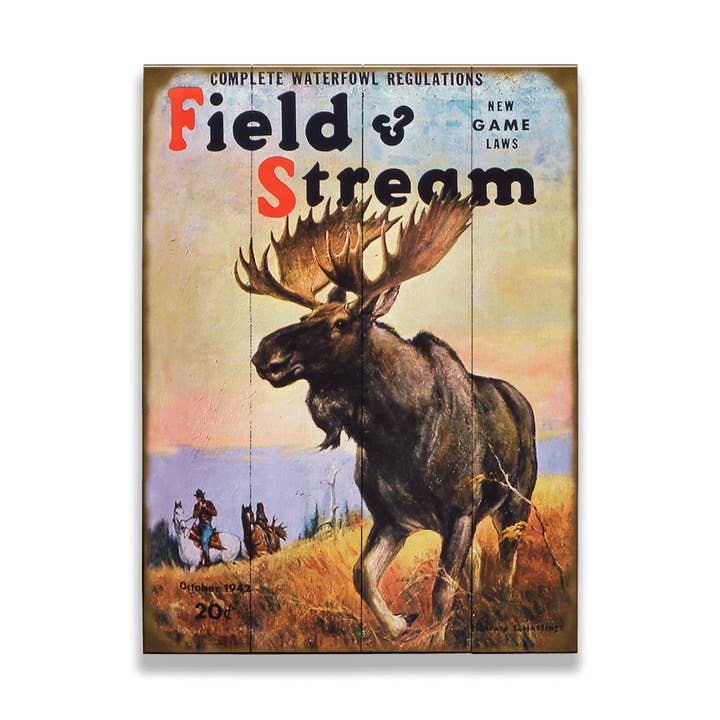 Field & Stream Omslag Oktober 1942 - Træ & Metal Vægkunst for engroshandel hos Old Wood Signs