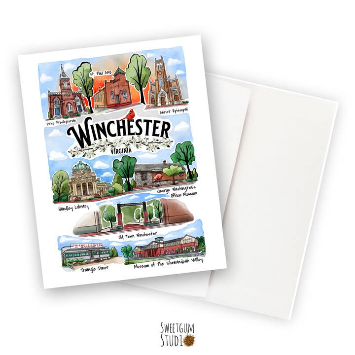 Sweetgum Studio - Wholesale Stationery/Notecard Set - Landmark Art Note Card Set1