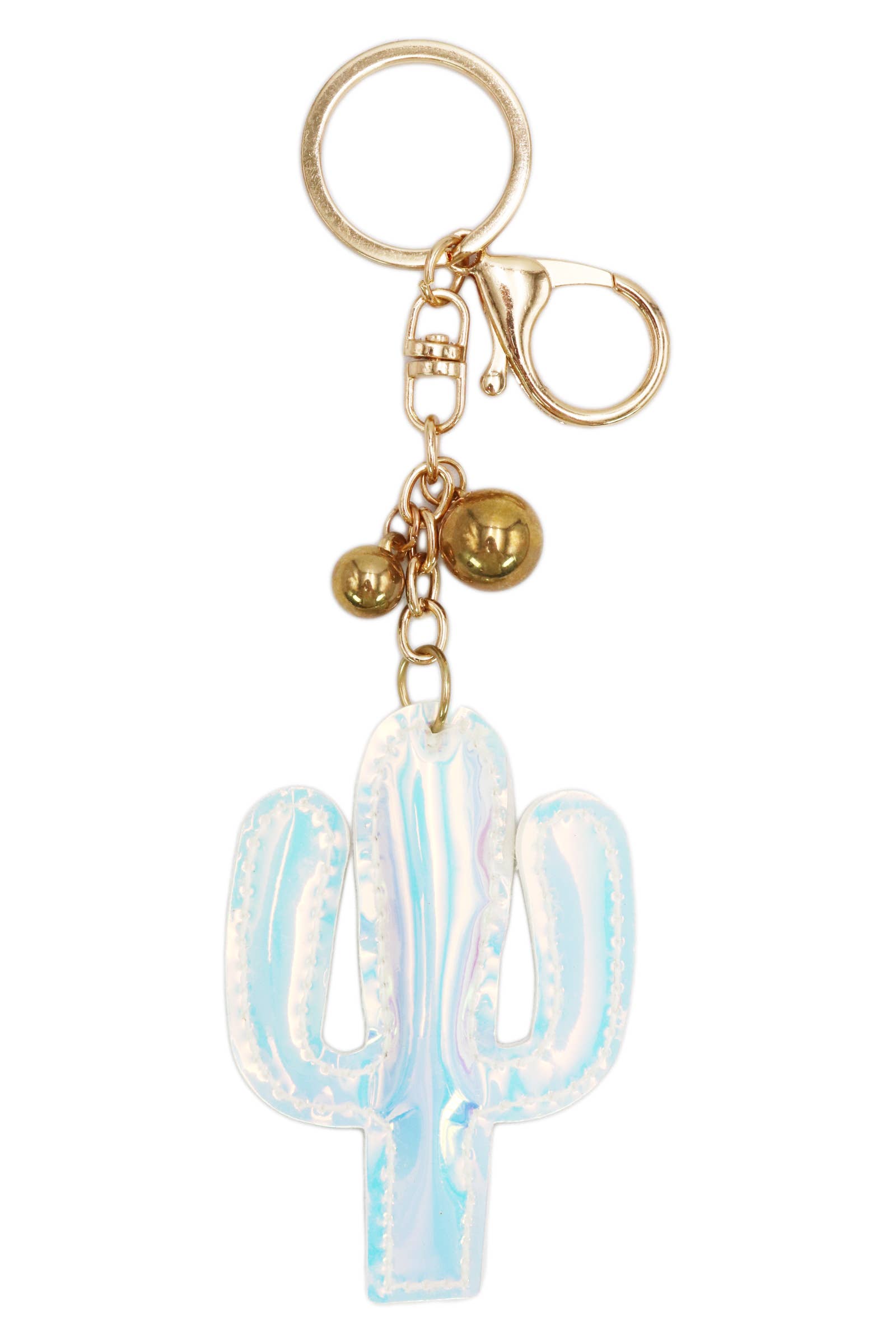 Cap Zone – wholesale Nyckelringar - Dam – Kaktus Metallic Glans Veganskt Läder Nyckelring - 12 st2