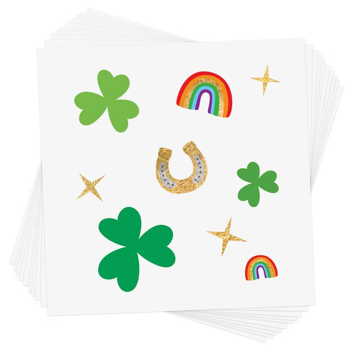 Shamrock Confetti Temporary Tattoo for wholesale by Flash Tattoos