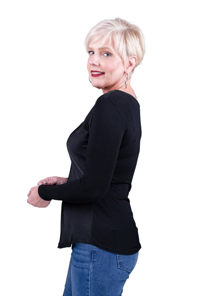 TINA Stephens Italy/Tees By Tina - Wholesale T-Shirt - Women's - Everly Viscose Sheen Top (BLS137)8