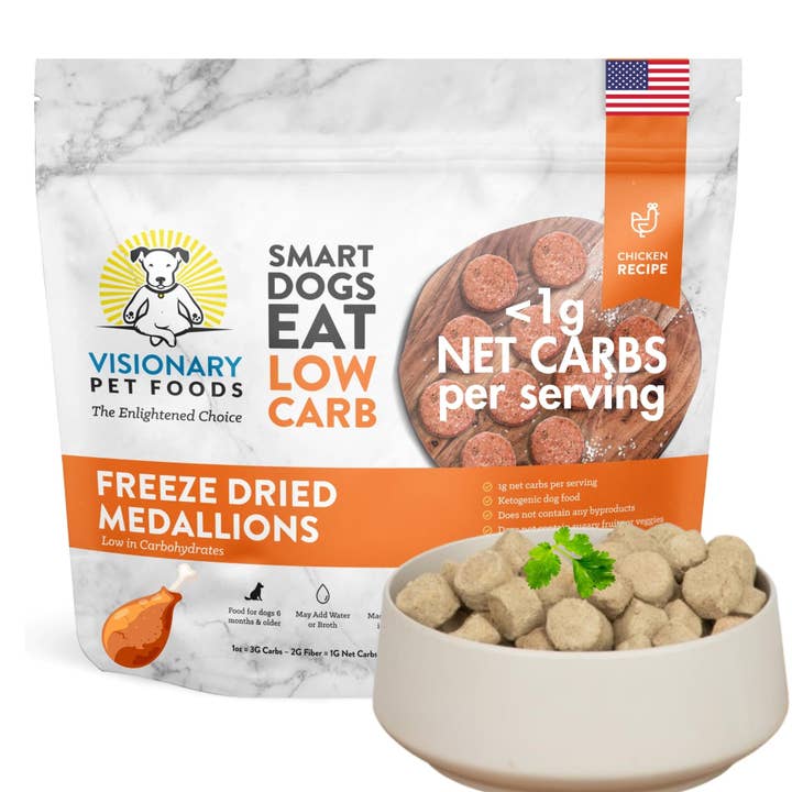 Freeze-Dried Chicken Dog Food – High-Protein, Grain-Free Keto Recipe | 25oz Bag for wholesale by Visionary Pet Foods