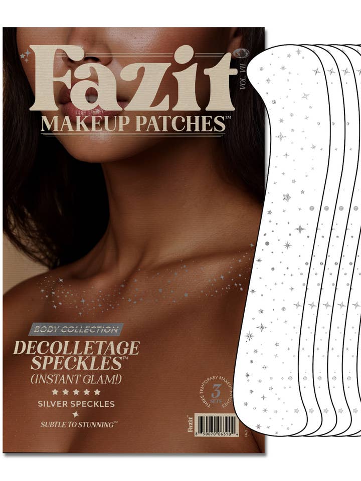 Toppe di trucco glitterate per décolleté argento per la vendita all'ingrosso da parte di Fazit