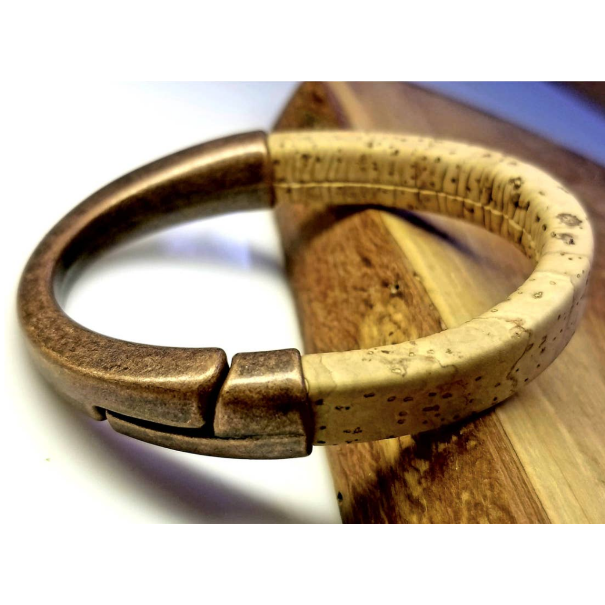 Gem Lounge Jewelry – Großhandel Manschettenarmband – Wählen Sie Ihre Farbe: Cork Kupfer Armreif4