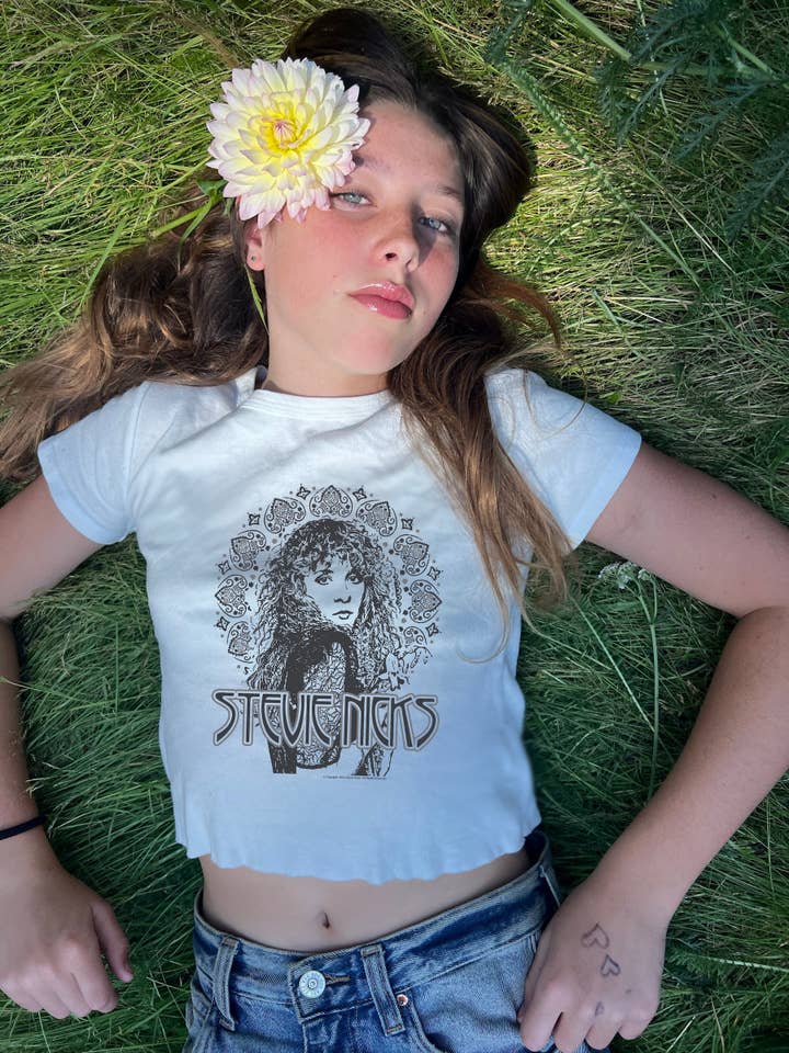 Rowdy Sprout - Wholesale Screen Printed T-Shirt - Kids - Stevie Nicks Gypsy Fitted Tee
