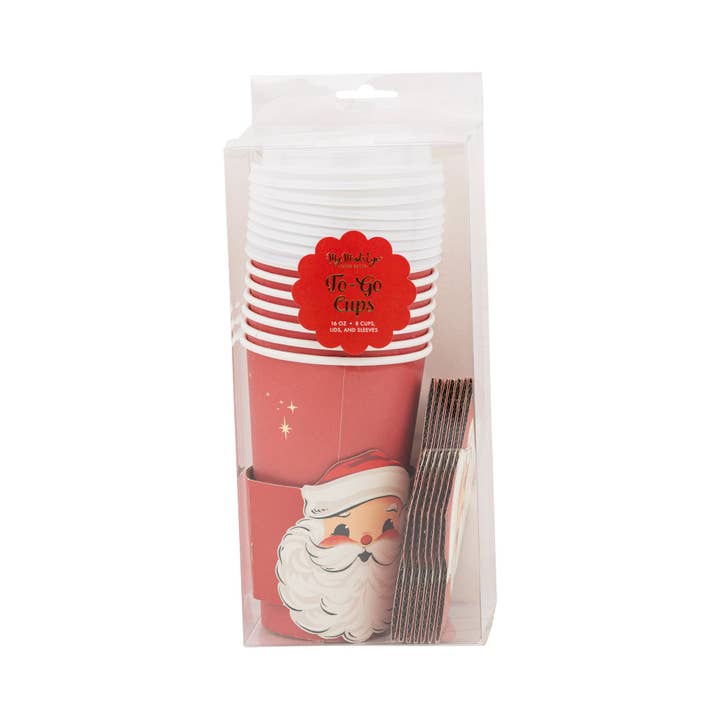 My Mind’s Eye - Wholesale Disposable cup - PLTG673X - Rosy Cheeks Santa To Go Cups2