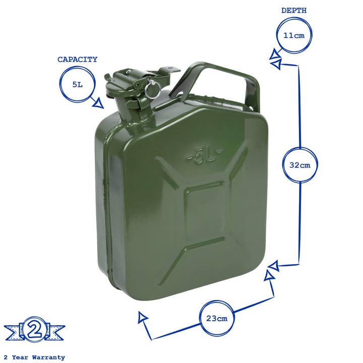 Rinkit Ltd - Wholesale Water Bottle - 5L Steel Jerry Can - By Pro User