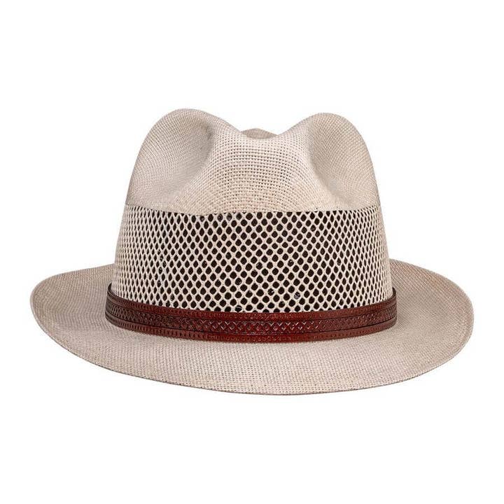 American Hat Makers – Chapéu de palha – Unissexo por atacado – Chapéu Fedora de Palha Trilby - Estilo Toscana8