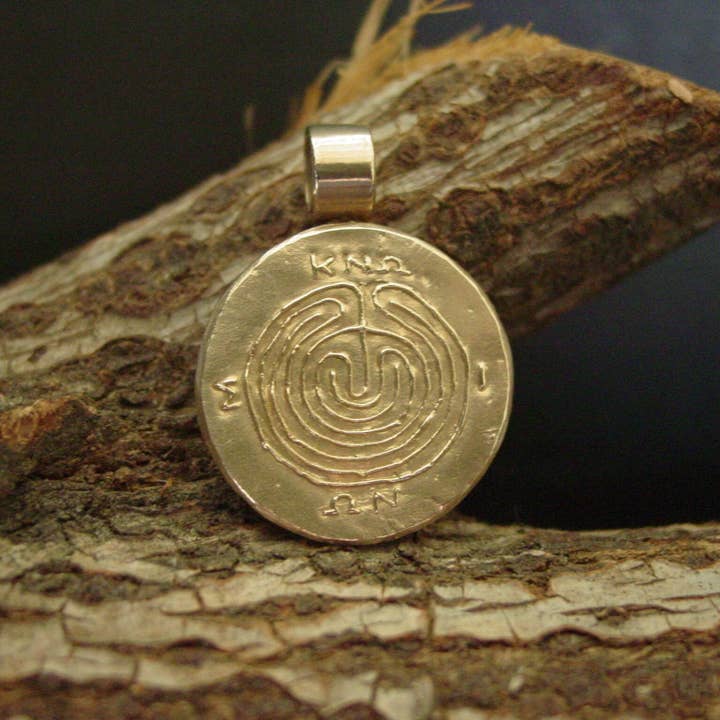 Vis a Vis Jewelry - Wholesale Individual Charm/Pendant - Circular Labyrinth of Knossos Pendant2