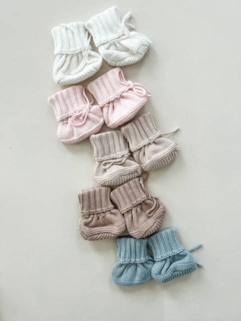 Petite + Co - Wholesale Booties - Baby - CUFF NEWBORN LACE BOOTIES - BABY PINK2