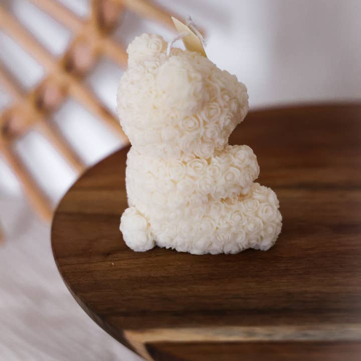 Niki Candle - Wholesale Novelty Candle - Rose teddy candle - handmade1