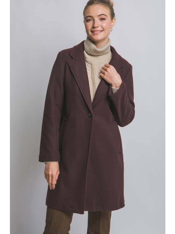 Lemon Tree - Wholesale Coat - Women's - Notched Lapel Long Sleeve Coat23
