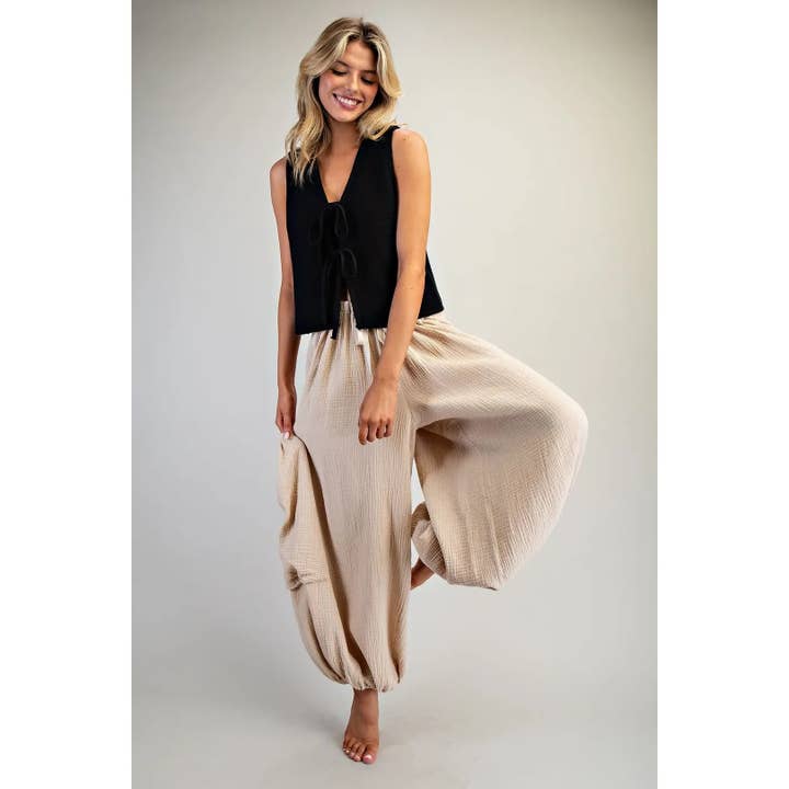 STYLE USA - Wholesale Pants - Women's - NEW Balloon Leg Cotton Gauze Pants12