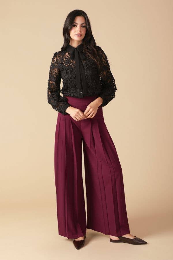 Black A lace top featuring shirt - IT13324 for wholesale on Faire3