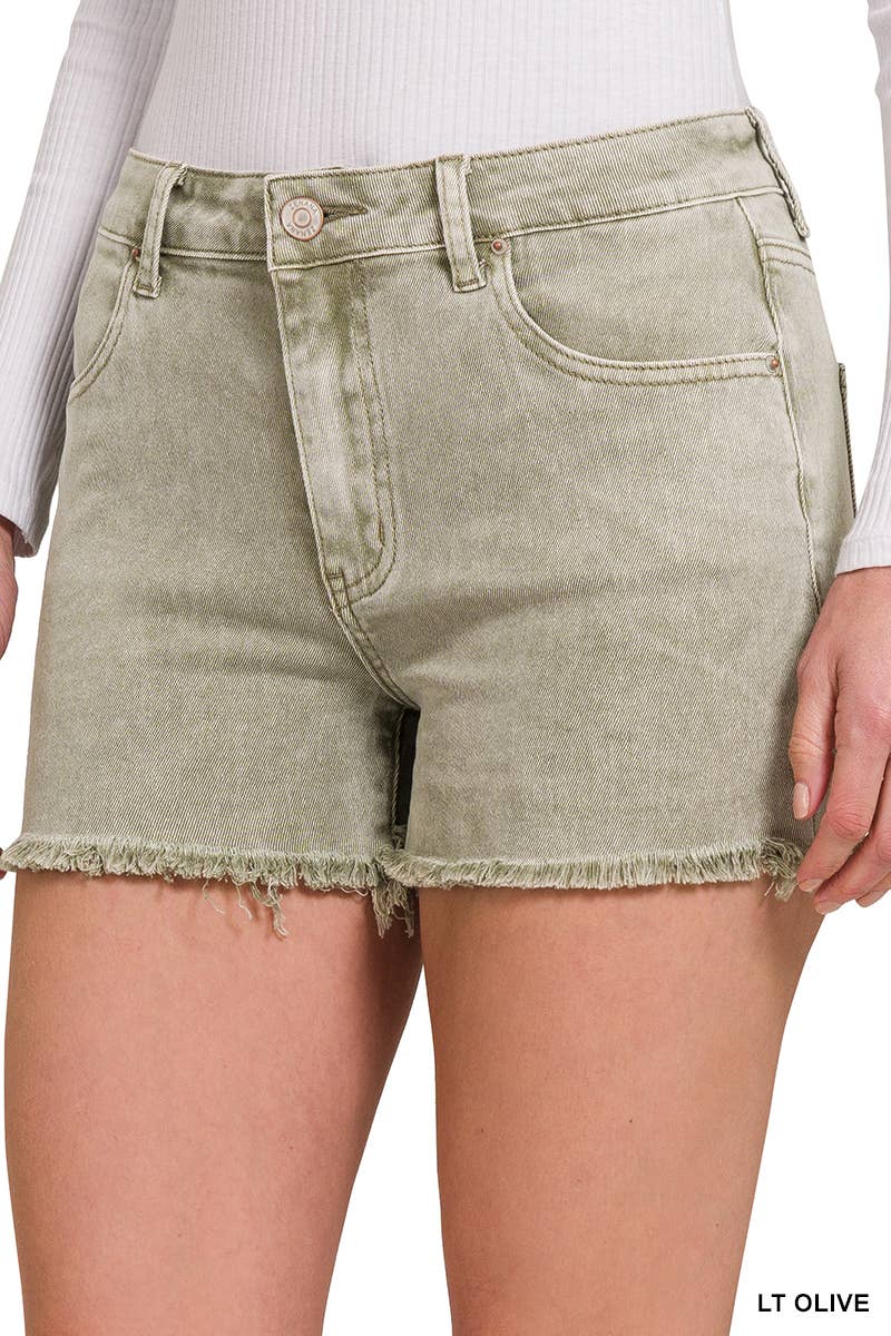 42POPS – Großhandel Shorts – Damen – 42POPS hochgeschnittene Denim-Shorts mit rohem, ausgefranstem Saum14