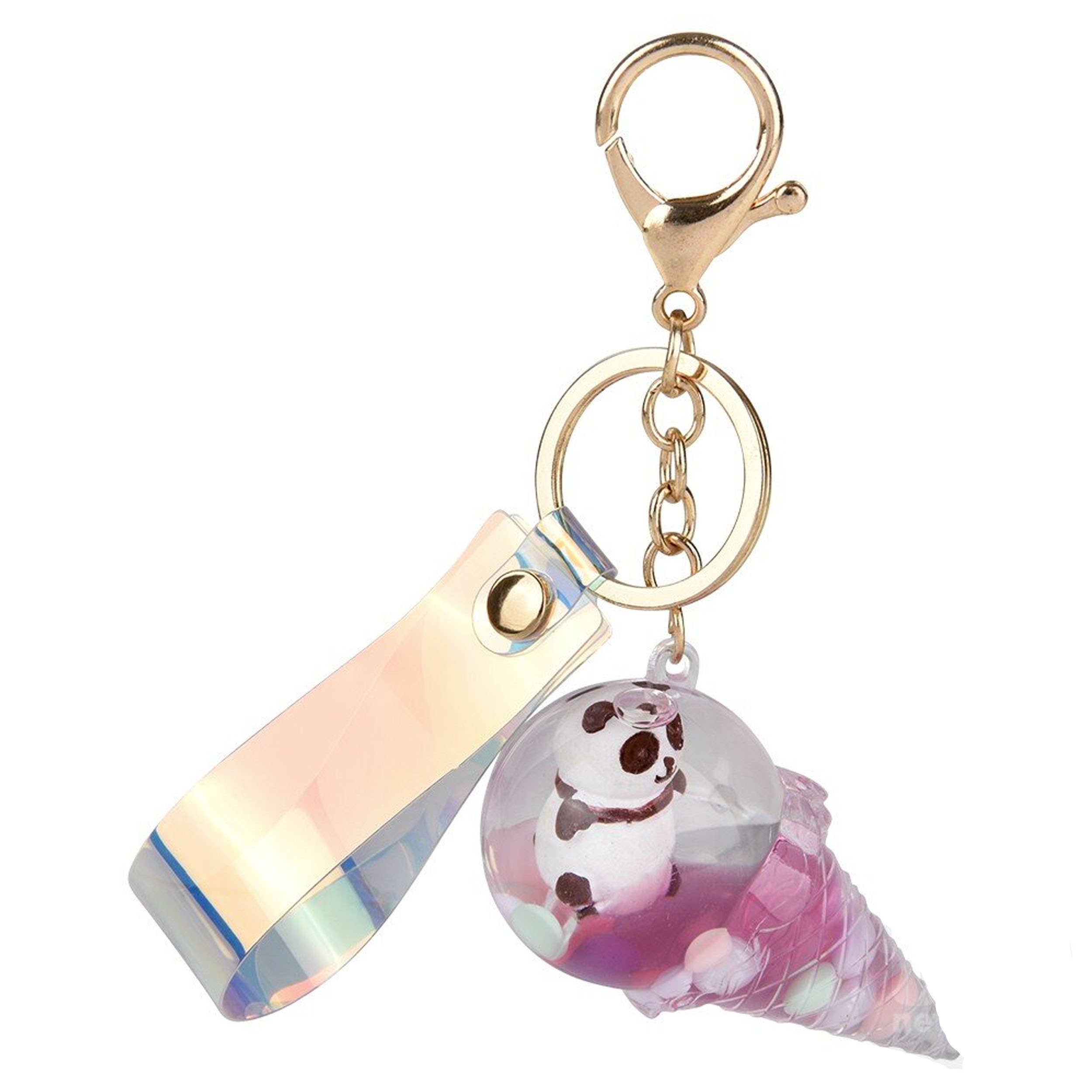 PR GROUPS LLC - Venta al por mayor Llavero - Niños - Llavero con Helado de Patrón Animal - Surtido1