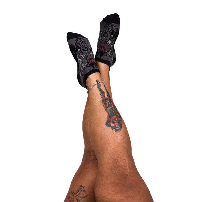 FootClothes LLC - Wholesale Socks - Unisex - Mothman Ankle Socks4