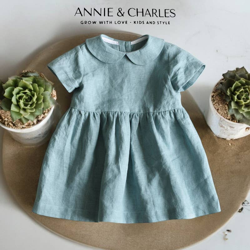 Annie & Charles – Vestido - Crianças por atacado – Vestido linho orgânico Annie & Charles® LINA3