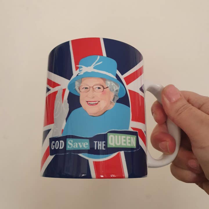 Sabi Koz - Wholesale Coffee Mug - Queen Elizabeth - Union Jack Mug