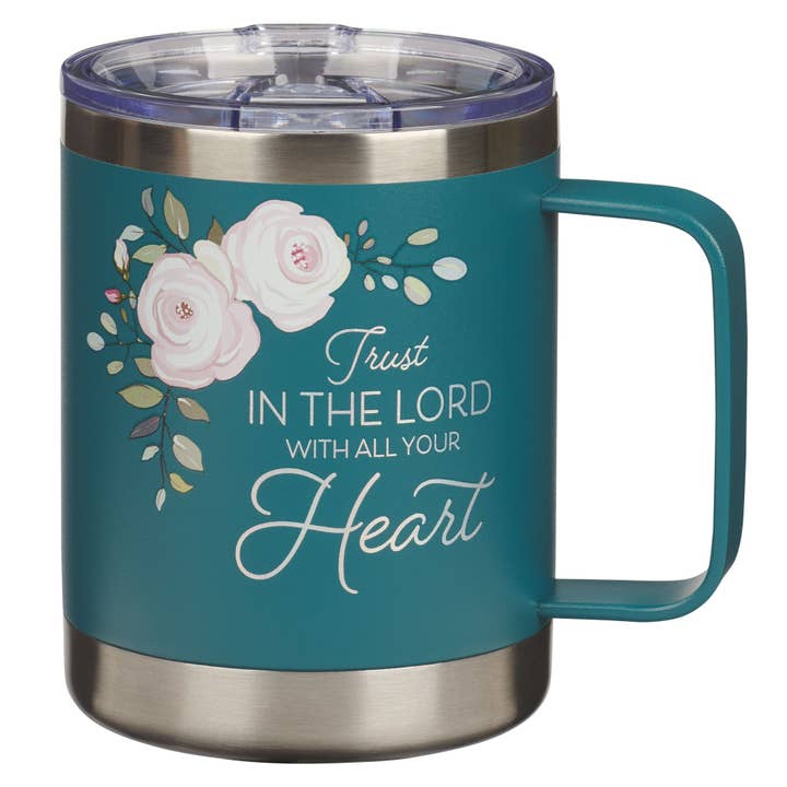 Mug SS Camp Teal Trust in the Lord Prov. 3:5 pour la vente par Christian Art Gifts