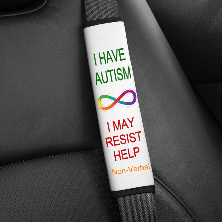Smile Graphics and Design - Wholesale Car Decorative Charm - Unisex - Autism Nonverbal Seatbelt Cover