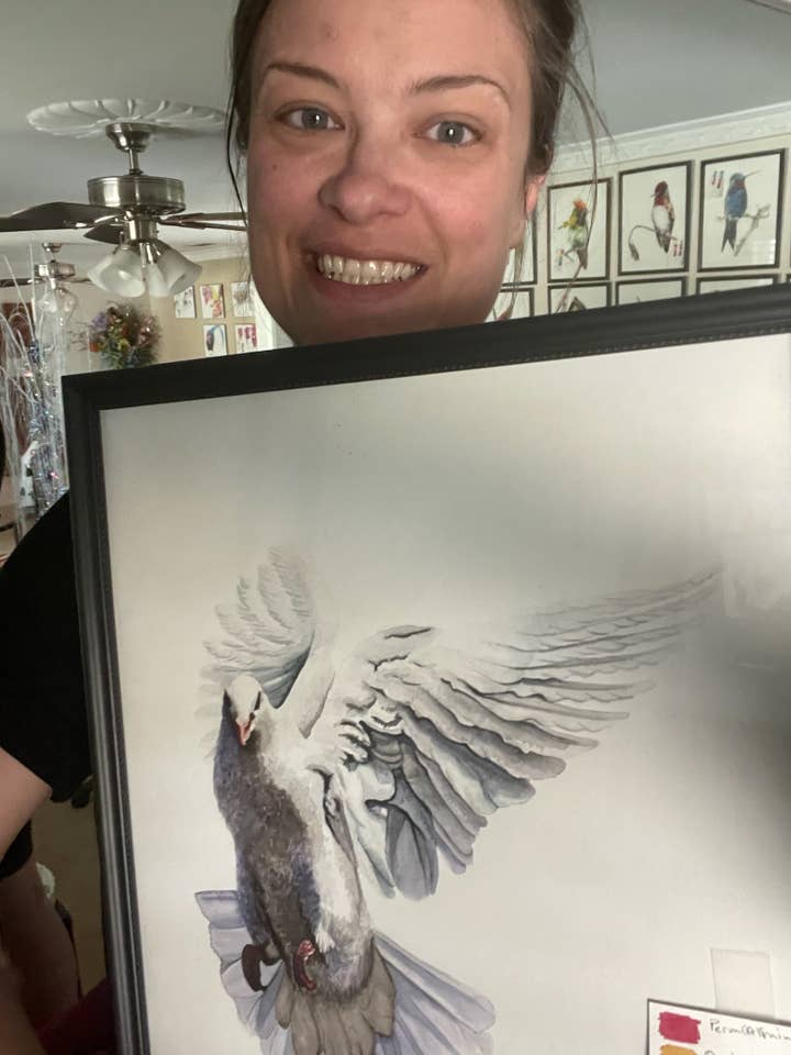 Dove - Warrior - Giclee Print for wholesale by Bird Art by KB